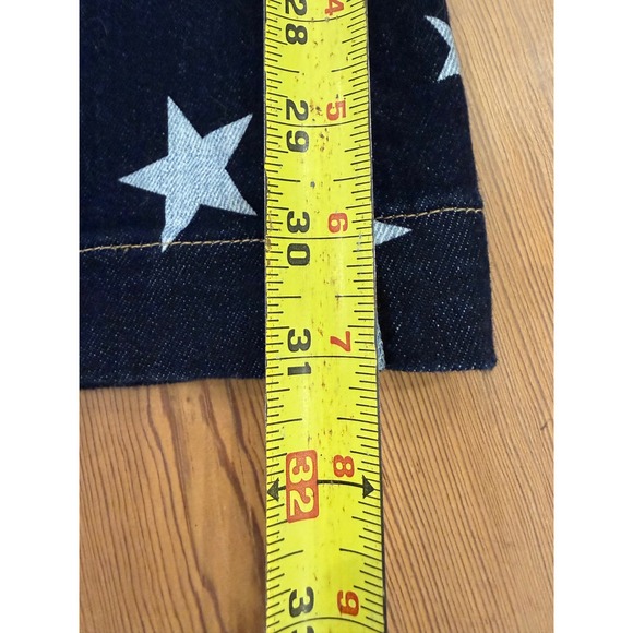 Judy Blue Dark Wash Star Print Flare Bell Bottom Denim Jeans Women's 16W - Picture 7 of 8